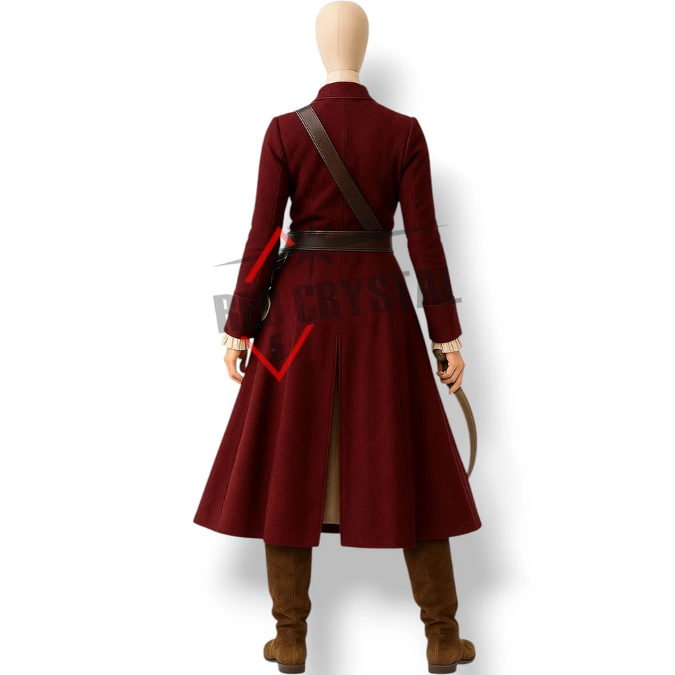 Abrigo de mujer Steampunk granate victoriano gótico pirata gótico Foto 2 de 4