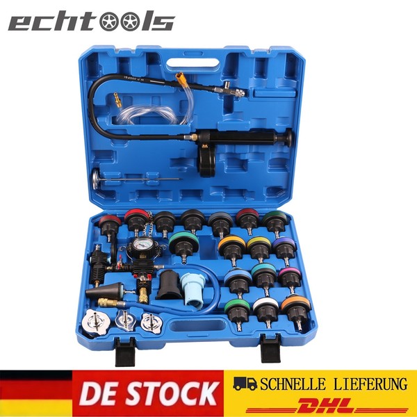 echtools KüHlsystem Tester KüHler AbdrüCkgeräT KüHler Drucktester 28 Tlg.-image