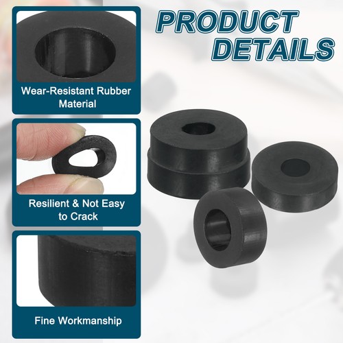 4Pcs Thick Rubber Spacer 2 Inch OD x 1/2 Inch ID x 1 Inch Thickness - Afbeelding 3 van 6