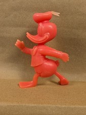 Vintage Donald Duck Pink Hard Plastic Louis Marx Co. Walt Disney 5.5" Tall Nice