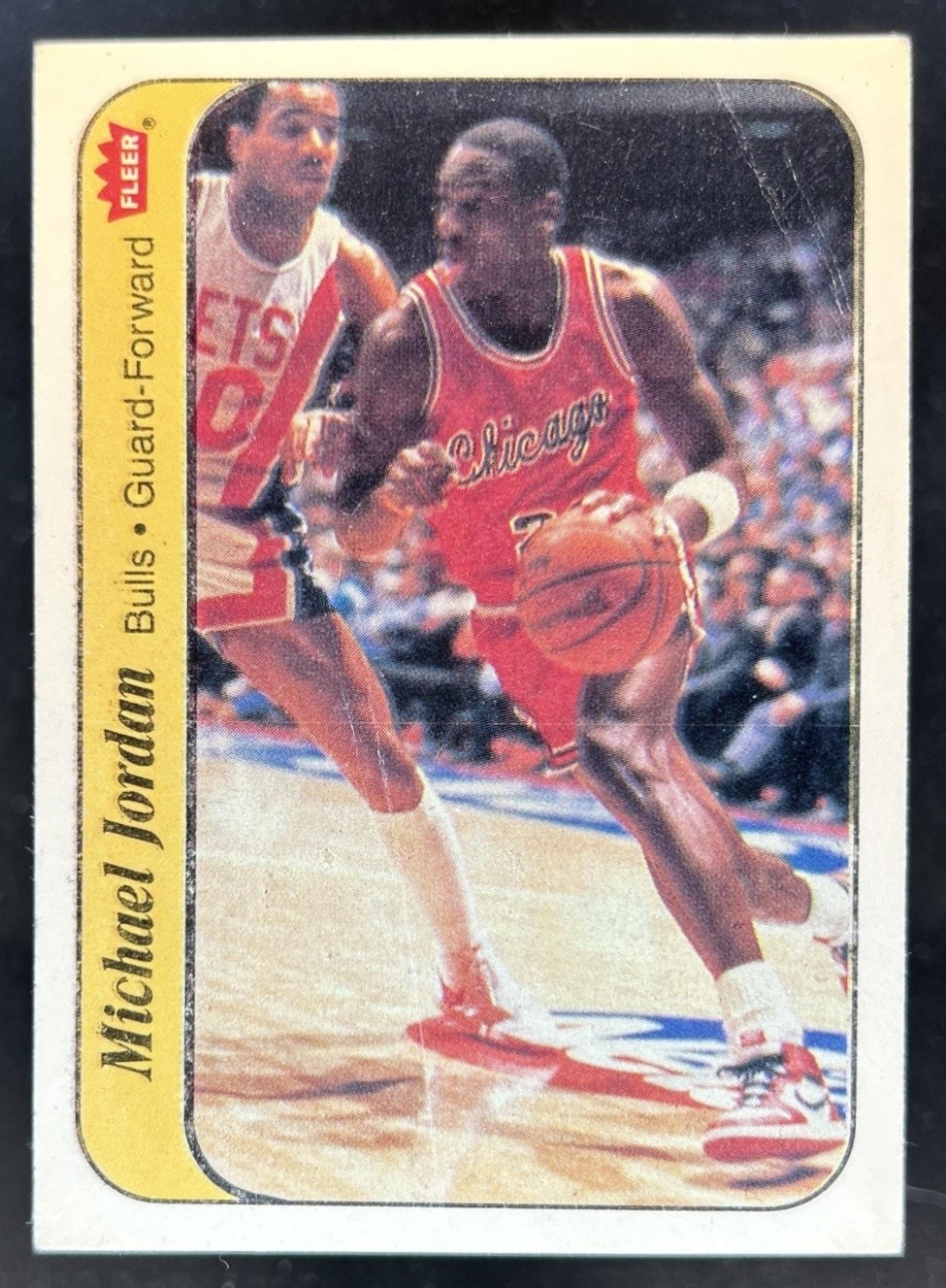 1986-87 Fleer Michael Jordan Stickers Rookie RC #8 Bulls