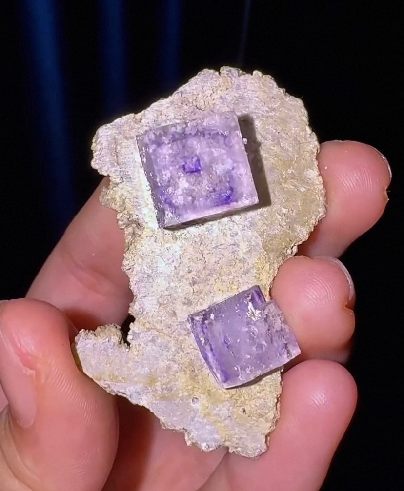 Unique purple fluorite from Hunan, China