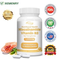 Niacinamide Vitamin B3 1000mg - Anti-aging, Skin Whitening, Reduce Wrinkles