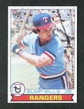 Bump Wills Texas Rangers Correct Version 1979 Topps Baseball Card #369B