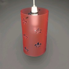 pink fleur-de-lis lampshade pretty and unusual