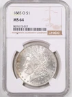 1885-O $1 Morgan Silver Dollar MS64 NGC 8676172-017
