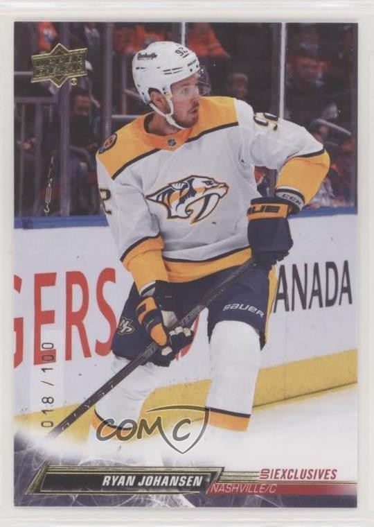 2022-23 Upper Deck Series 1 UD Exclusives 18/100 Ryan Johansen #103 0tg8