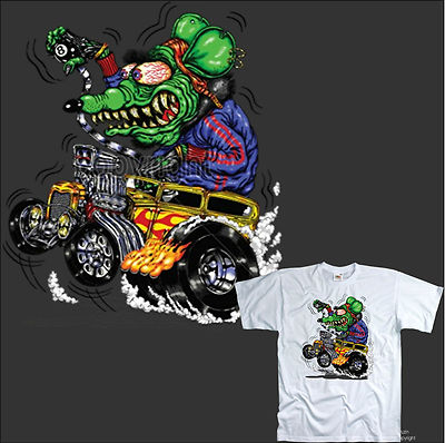 Auto Tuning Hot Rod Monkey Speed Garage Rat comic Race Kustom T-Shirt *1099 w