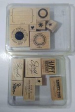 14 Stampin' Up wood mounted rubber stamps -Birthday, thank you, baby, memories