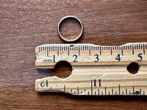 Ancienne bague breloque bébé enfant remplie d'or jaune 14 carats vintage - Photo 3/4