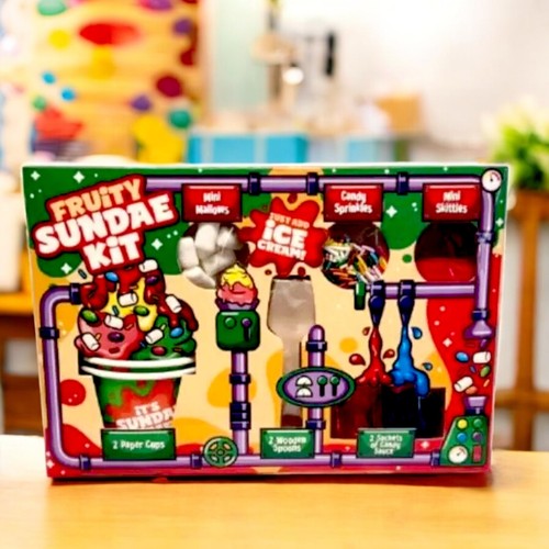 Fruity Sundae Kit - Set di condimenti per gelato per bambini - festa dessert fai da te regalo - Foto 4 di 10
