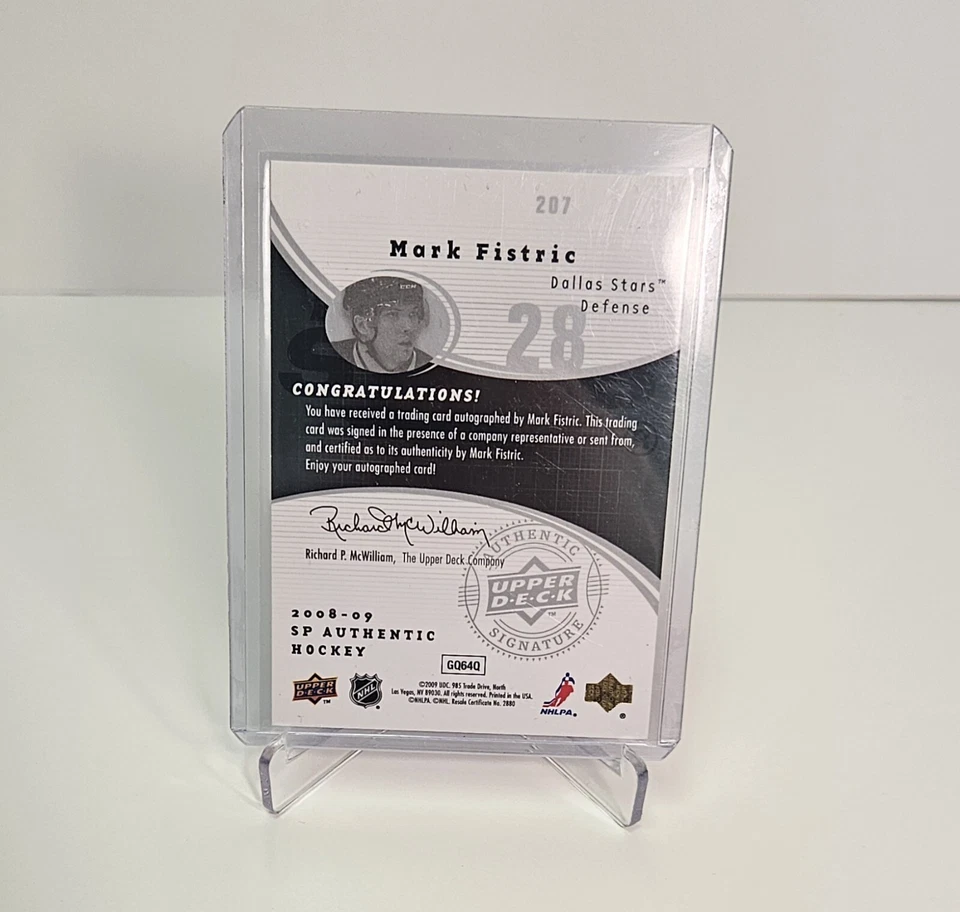 2008-09 SP Authentic Future Watch Mark Fistric RC Auto /999 #207 - Image 3 of 4
