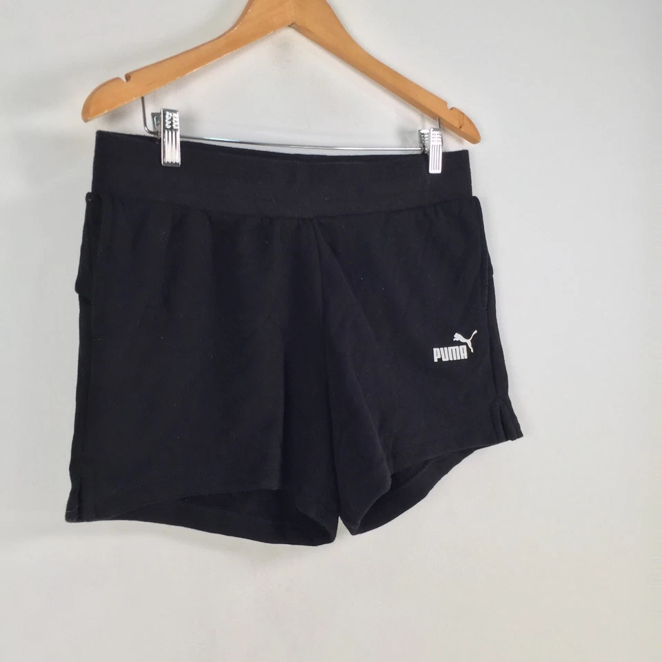 Puma Mujer Sudadera Pantalones Cortos Talla 14 Negro Algodón Elástico 074389 Foto 2 de 4