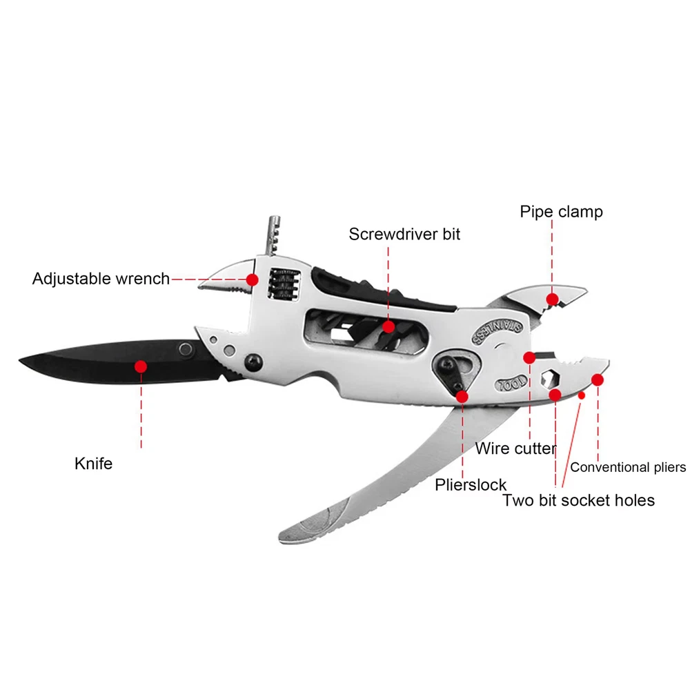 Multi-Tool with Pliers, Wrench, Screwdriver, Knife & Wire Cutter for Everything Multi-Tool with Pliers, Wrench, Screwdriver, Knife & Wire Cutter for Everything