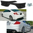 Fits 2012 2013 Civic Coupe Si Only HFP Style Rear Bumper Lip Splitter Aprons PU