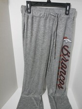 Rare New Denver Broncos NFL Ladies Lounge Sleep Grey Pants Size Medium Logo