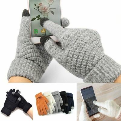 Men/Women Winter Touch Screen Gloves For Smart Phone Tablet Full Finger Mittens