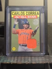 2021 Topps 1986 Topps All-Star Baseball Relics Black #86ASRCC Carlos Correa /199