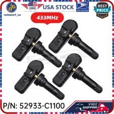 Complete For Hyundai Sonata Santa Fe TPMS Tire Pressure Sensor Kit 52933C1100 4X