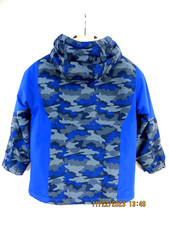 SWISS TECH SZ Children-Boys M 8 100 Polyest Blue Gray Hooded Overcoat Jacket