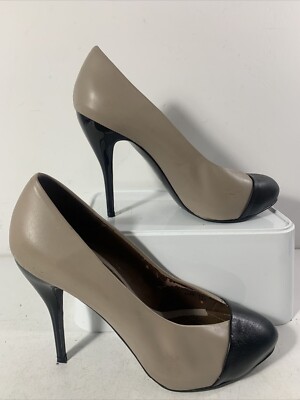 Stiletto-Pumps ZARA Taupe. mandelkappe. Verdeckte Plattform. Größe UK5 EU38