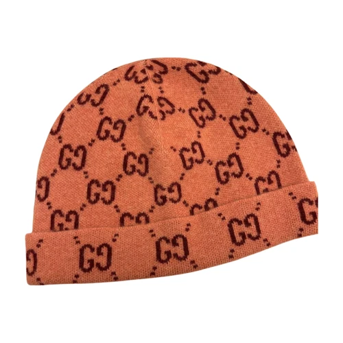 GUCCI Child Beanie Size L 56 20cm GG Pattern Pink Unused - Picture 2 of 5