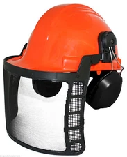OVR Chain Saw Safety Helmet System Hard Hat Ear Muffs Shield Glasses