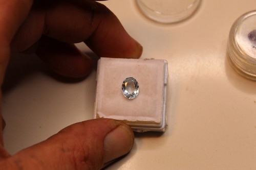 Oval Aquamarine Beautiful Loose Antique From Brazil 1.75cts - Picture 2 of 24