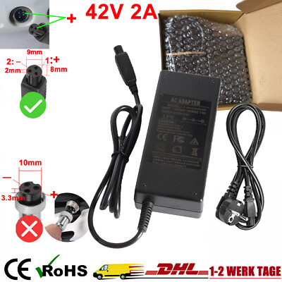 42V 2A Akku Netzteil Ladegerät Adapter Für Hoverboard Balancing Scooter E-Bike