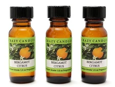 3 Bergamot Citrus 1/2oz Premium Grade Scented Fragrance Oil Crazy Candles