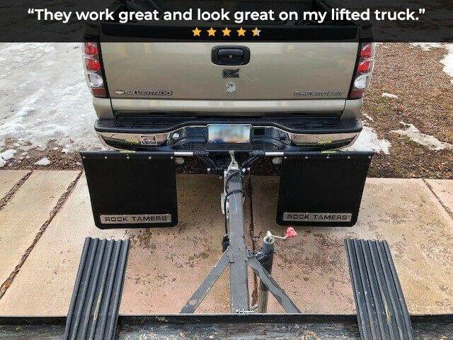 Rock Tamers 00108 Sistema de guardabarros ajustable de alta resistencia para enganches de 2" Foto 3 de 4