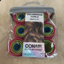 Conair Self Grip Voluminous Curls Self-Grip Hair Rollers, Assorted Sizes, Ass...
