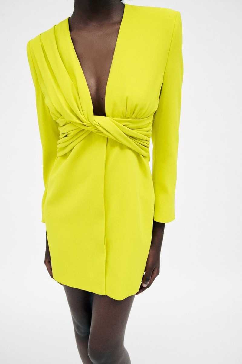Zara Blazer Dress Limited Edition (Lime/Green) (S-Small) UK