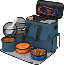 Dog Travel Bag, Weekend Pet Travel Set for Dog and Cat, Airline Approved Tote Or