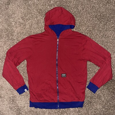 Stussy Reversible Hooded Full Zipper Jacket Sweatshirt Size XL | eBay