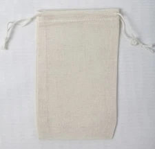 Made in the USA 3x5 double drawstring muslin bags