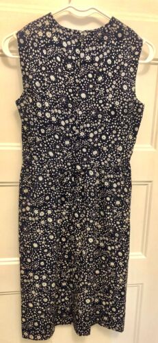 A.F. Boutique Anne Fogarty Navy Floral Day Dress S