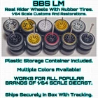 BBS LM Real Rider Wheels Rubber Tire For 1/64 Scale Hot Wheel & Other