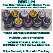 BBS LM Real Rider Wheels Rubber Tire For 1/64 Scale Hot Wheel  Other