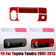 For Toyota Tundra 2007-13 Carbon Fiber Rear Tailgate Outer Handle Stickers Trim