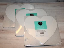 Chalk Couture Lot of 3 Boutique Mountain Heart Chalkable Chips, Approx 8" x 7"*