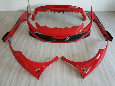  Original Ferrari F8 Tributo Seitenschweller links Fahrerseite Side Skirts rot
