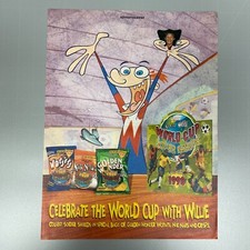 GOLDEN WONDER WOTSITS WORLD CUP SOCCER SHIELDS 1998 VINTAGE RETRO ADVERT