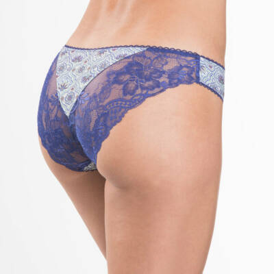 Lingerie AUBADE HX27 slip brésilien OMBRE PERSANE SAINT TROPEZ bleu FR 3 EUR 40