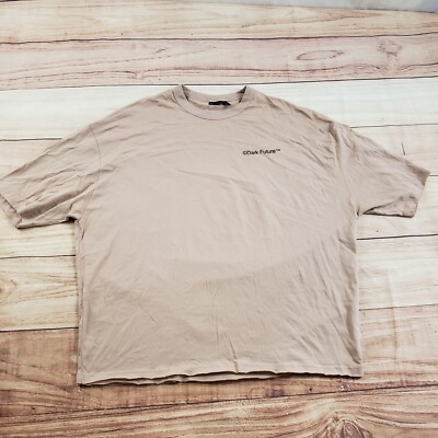 Asos Shirt Mens Large Brown Black Dark Future Outdoor Oversized Casual Adult