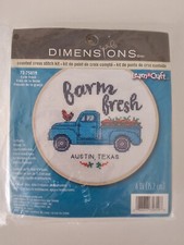 Dimensions Farm Fresh Personalized Counted Cross Stitch Kit for Beginners, 6" D