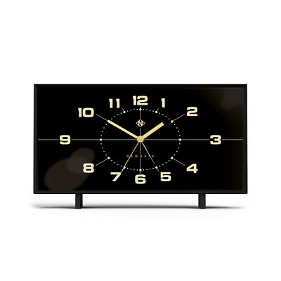 Newgate® - Wideboy Alarm Clock - Black Retro Matching Arabic Dial