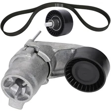 OEM Belt Tensioner Assembly & Pulley Drive Belt Kit for BMW 535i 640i 740i X5 X6