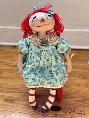 Karen Corcoran-Bearamour Creations 2014 20  OOAK Raggedy Ann Cloth Rag Doll