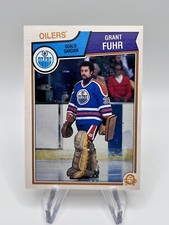 1983-84 O-Pee-Chee Hockey Card Number 27 Grant Fuhr HOF Edmonton Oilers #27
